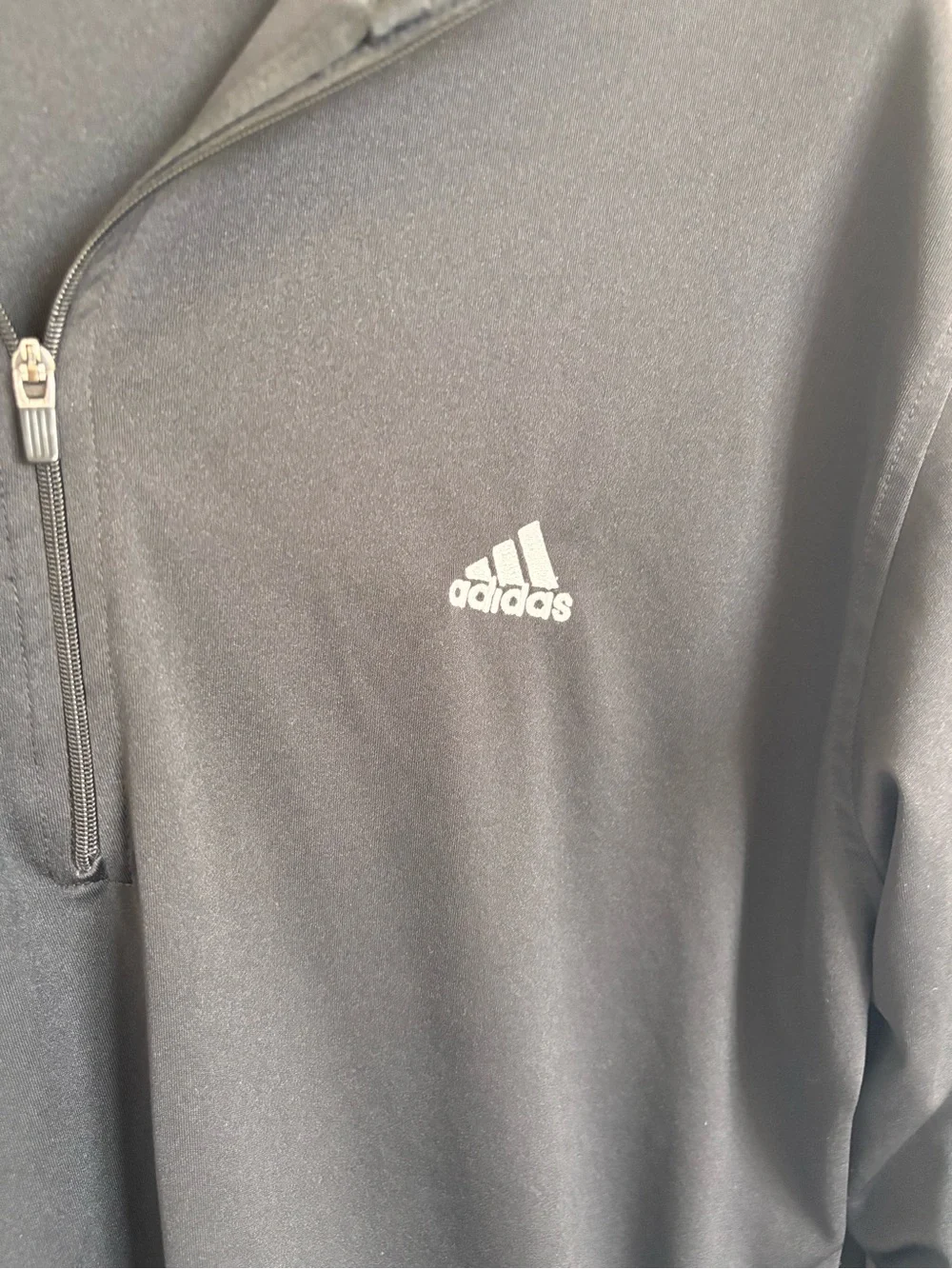 Adidas Black 3-Stripe Quarter-Zip Training Jacket